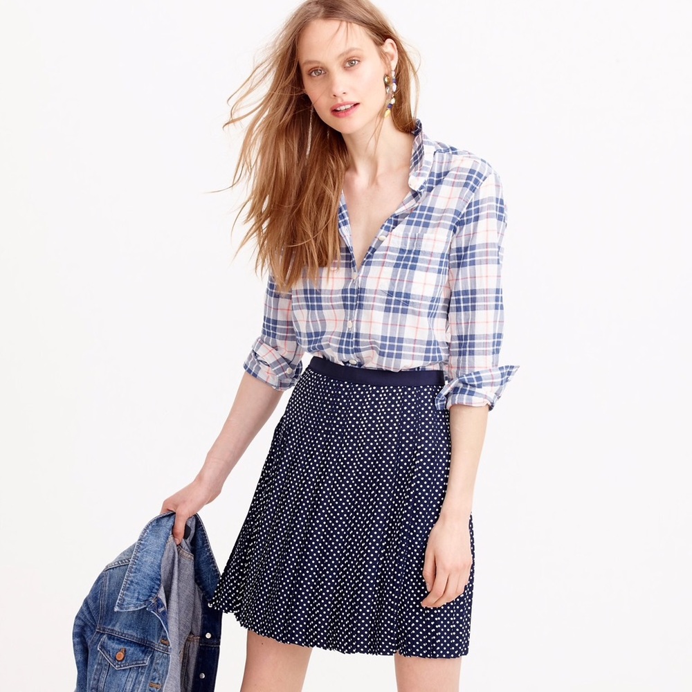 J.Crew summerweight plaid button shirt